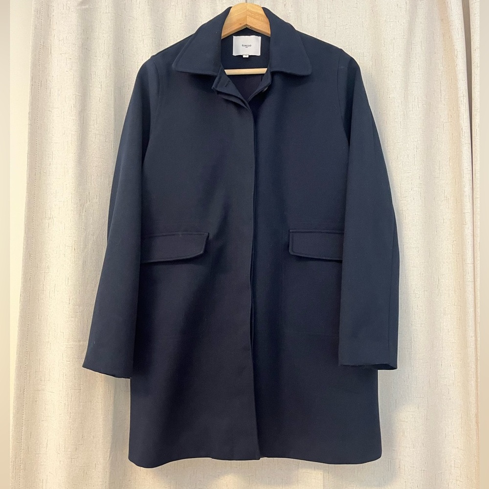 NWOT SUNCOO Deep Blue Coat Made In France $255